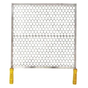 Grelha Inox com Cabo de Madeira 40x40cm - 1330 - MSE
