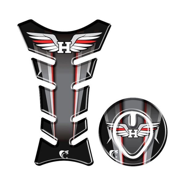 Kit Adesivo Protetor de Tanque e Bocal Honda CBX 250 Twister CB 300R Falcon 400 CG Titan Vermelho Kit Adesivo Protetor de Tanque Honda Até 2016 Vermelho em PVC 3D