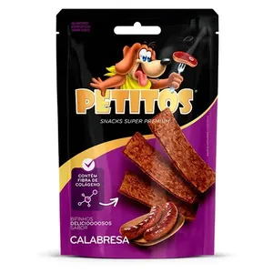 Petisco Bifinho Petitos Para Cães Calabresa Caixa 20 Unidades 60g (MP)
