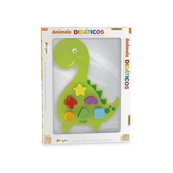 Brinquedo de Encaixe Animais Didáticos Dino - Junges