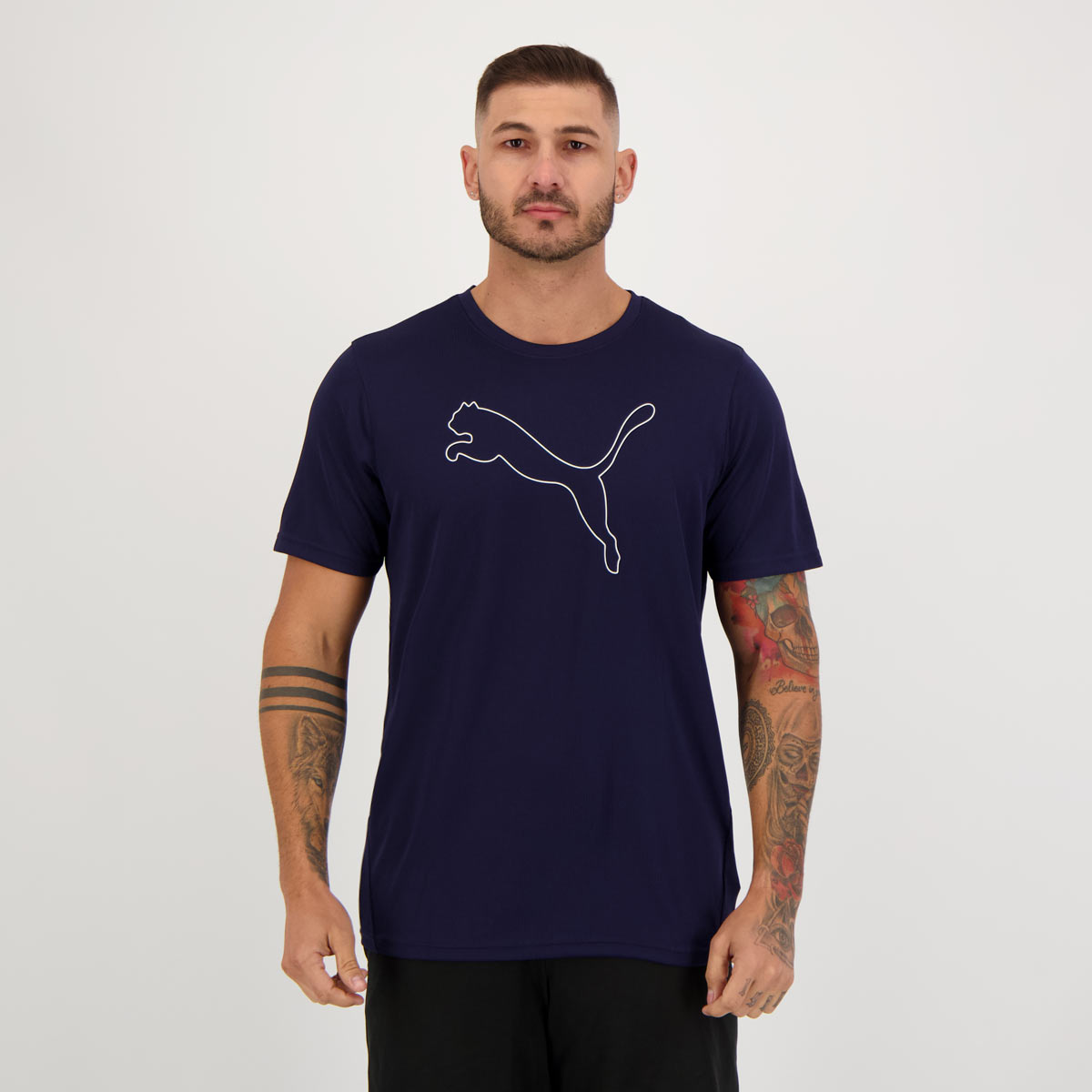 Camiseta Puma Performance Cat Marinho
