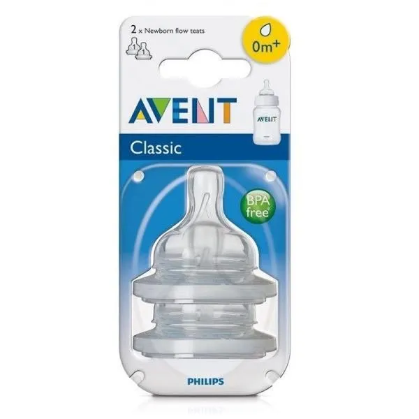 Bico de Mamadeira Classic N1 (0M+) Philips AVENT SCY761/02 2 Unidades
