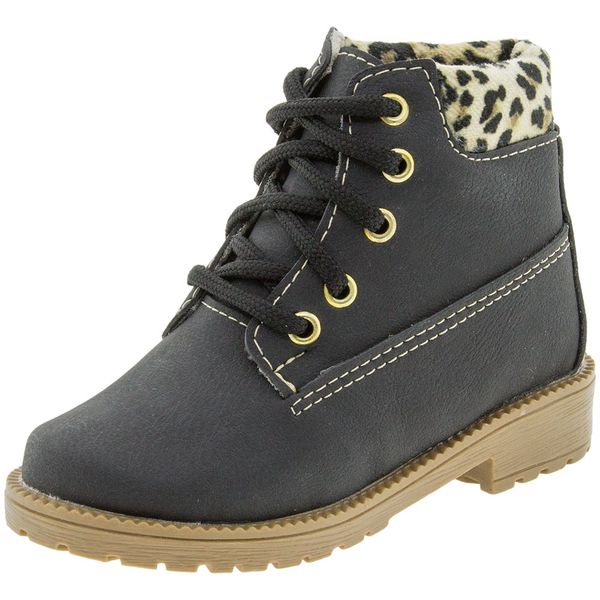 Bota Infantil NilQi - 1323 PRETO/BEGE 22