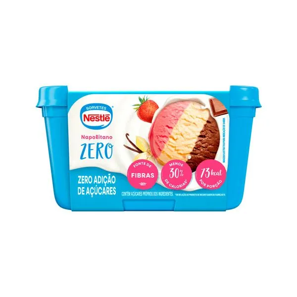 Nestle Sorvete Napolitano 450gr Zero