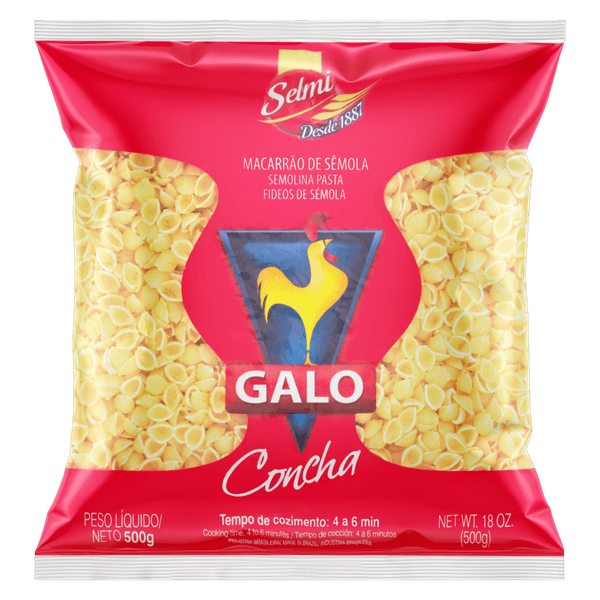 Macarrão de Sêmola Concha Galo 500g