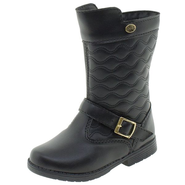 Bota Infantil Feminina Lily Kids - 15056 PRETO 26