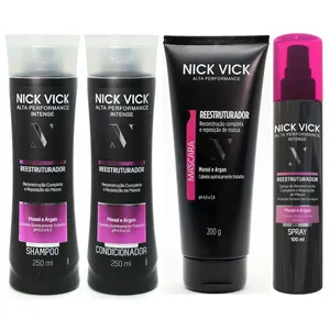 Nick Vick Reestruturador - Shampoo - Condicionador - Máscara - Spray