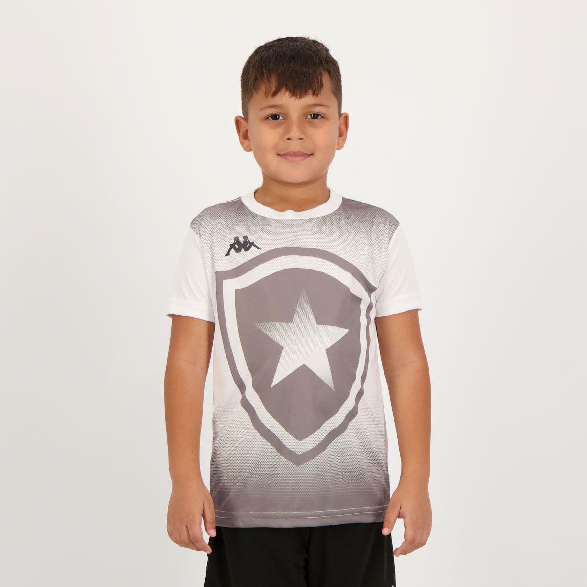 Camisa Botafogo Supporter Escudo Infantil Branca