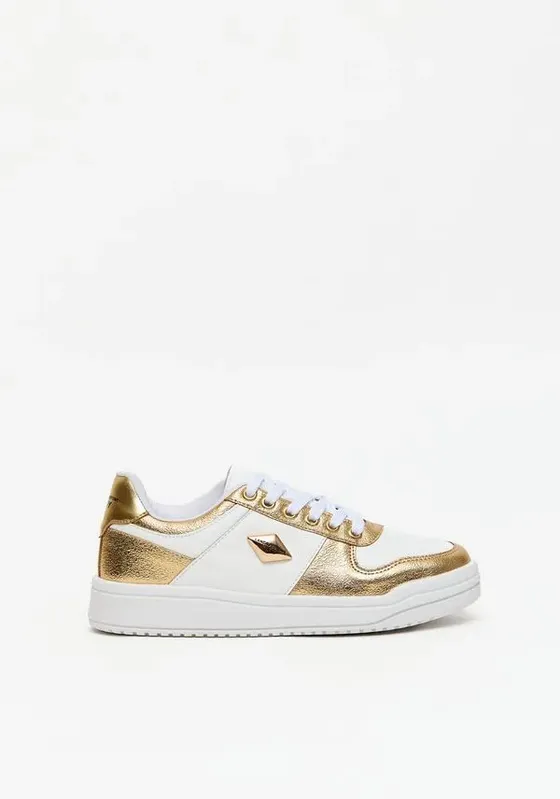 Tênis Casual Com Enfeite Amarelo 39