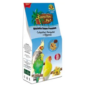 Biscoito para Calopsitas e Periquitos Biscottini Pet 80 g