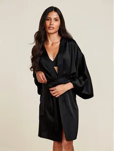 Robe Em Cetim Grace Preto G