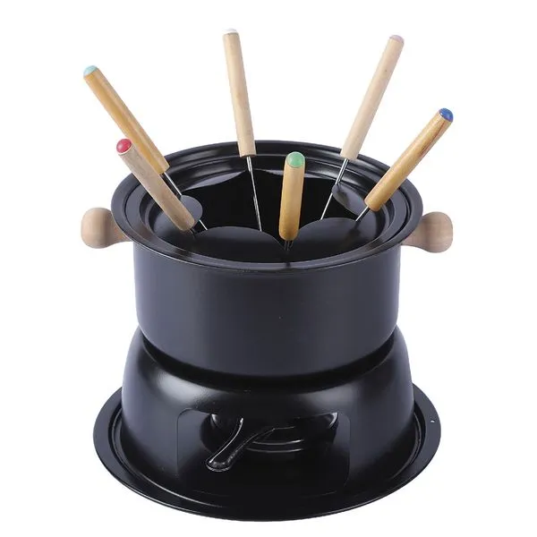 Conjunto Fondue Aço Lucerna Preto 11 Peças CJFN042PT - Hauskraft