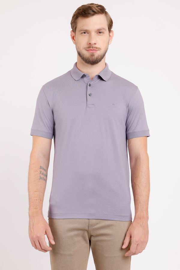 Polo Manga Curta Pima Surton Retilínea Lilás Jacaranda - XGG