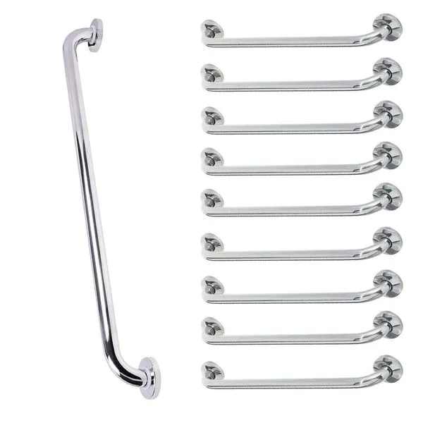 Kit 9 Barras de Apoio BSL3420 80cm Aço Inox Acessibilidade Banheiro Corrimão Inox BSL Kit 9 Barras de Apoio BSL3420 80cm Aço Inox Banheiro Inox BSL
