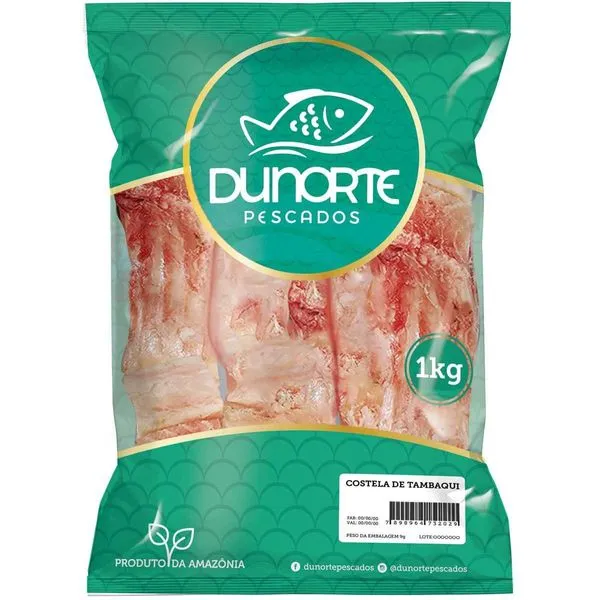 Costela De Peixe Tambaqui Com Lombo Dunorte Pescados 1kg