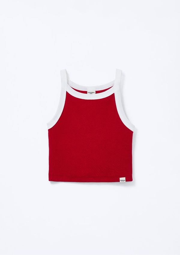 Regata Infantil Menina Cropped Canelada - Vermelho 006