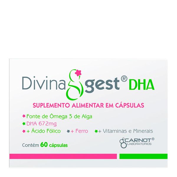 Suplemento Alimentar Divinagest Dha 60 Cápsulas