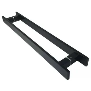 Puxador Barra Plana Eco Planus Geris Puxador Barra Plana Eco 1,2m Alumínio Preto