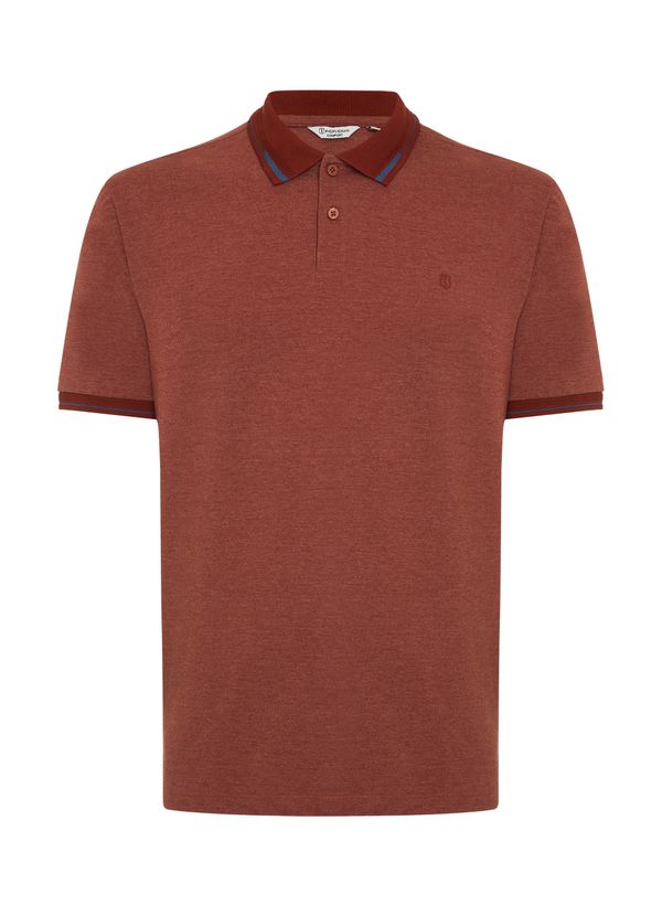 Polo Comfort Fit Piquet Gola Jacquard Masculina Individual P