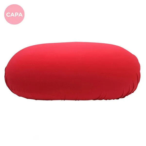 Capa Puff Sofá Ergo Capa Puff Malha Sofá Ergo Vermelho