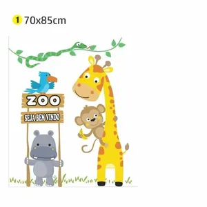 Adesivo de Parede Seja Bem Vindo Safari Infantil 70x85cm Duravel sem Residuo de Cola Safari Adesivo de Parede Seja Bem Vindo Safari Infantil 70x85cm Duravel sem Residuo Safari