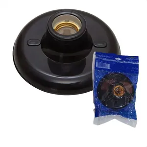 Kit 15 Plafon de Teto Redondo Bocal E27 Porcelana 100W Bivolt Preto Blumenau Iluminação Kit 15 Plafon de Teto Redondo Bocal E27 100W Bivolt Preto Blumenau Iluminação