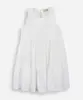 vestido infantil de viscose com recortes texturizado off white 2
