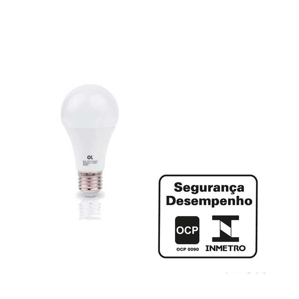 Lâmpada LED bulbo 9W bivolt E27 branca OL