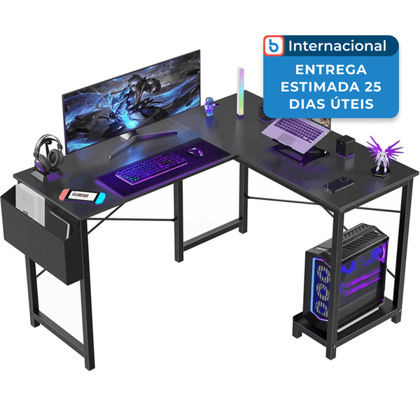 Mesa Gamer Em Formato De L Sweetcrispy Preto A-MBI