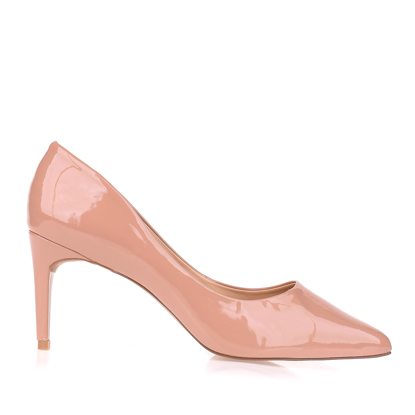 Scarpin Salto Médio Verniz Nude