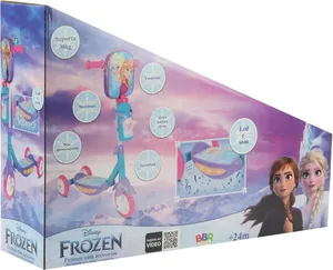 Patinete 3 Rodas Mochilinha e Garrafinha Som e Luz - Disney Frozen