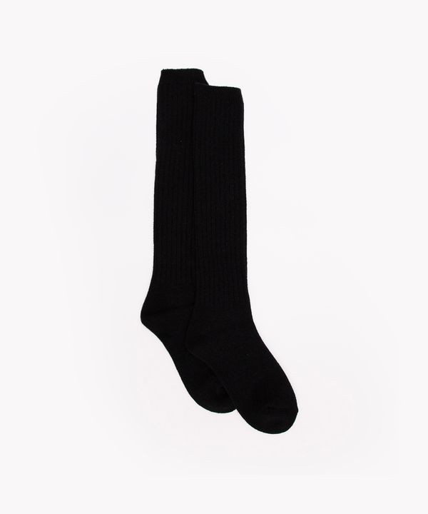 meia de tricô cano longo preto 34-39