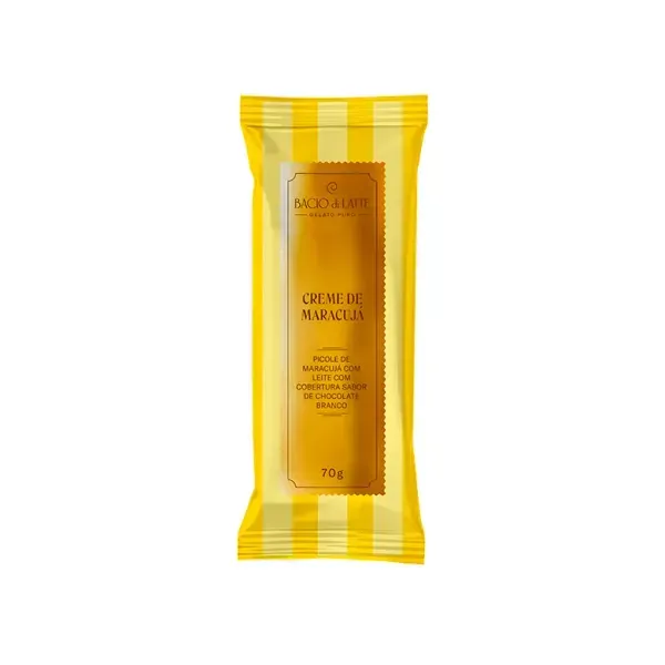 Picole Bacio Di Latte Creme De Maracuja C/ Cobertura 70G