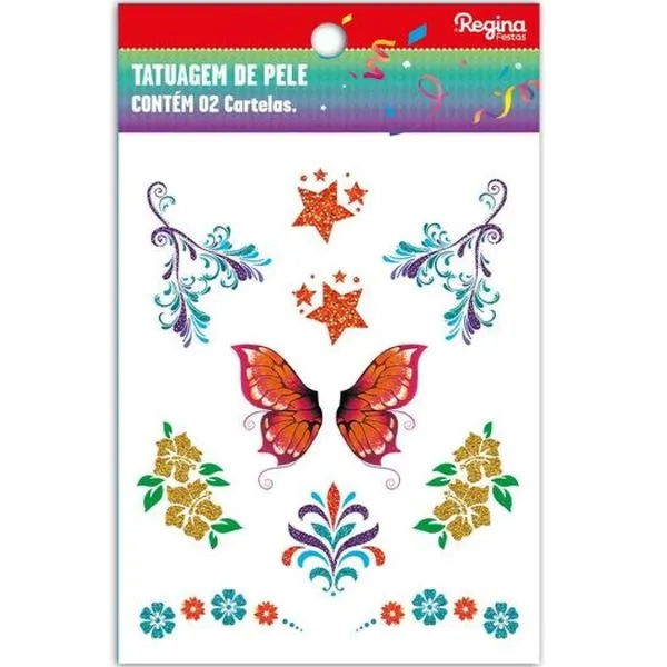 Tatuagem de Pele Decorativa II Ciranda Mágica 20 Unidades