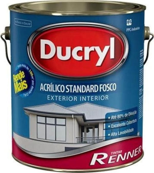 Tinta Acrílica Ducryl Renner Fosco Brisa Cinzenta 3,6L