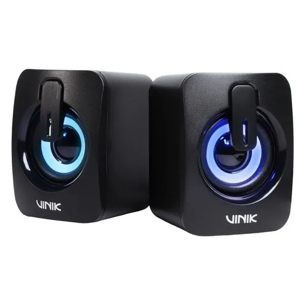 Caixa de Som Gamer Vinik Galaxy VSPKG6WGL 6W RMS 2.0 Conexao P2 3,5mm Iluminacao LED RGB Rainbow Caixa de Som Gamer Vinik Galaxy VSPKG6WGL 6W RMS 2.0 P2 3,5mm Iluminacao LED RGB Rainbow
