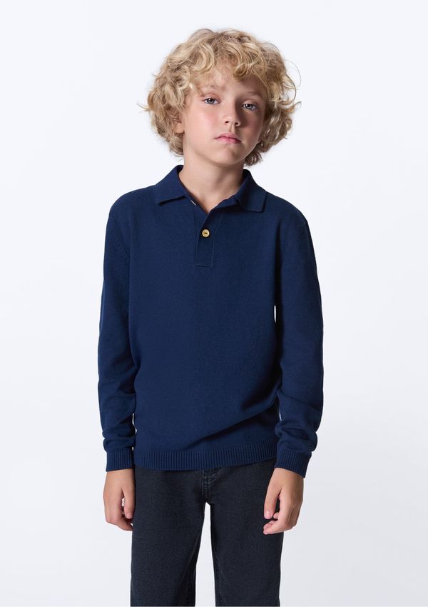 Blusão Infantil Menino Tricô Regular - Azul 006