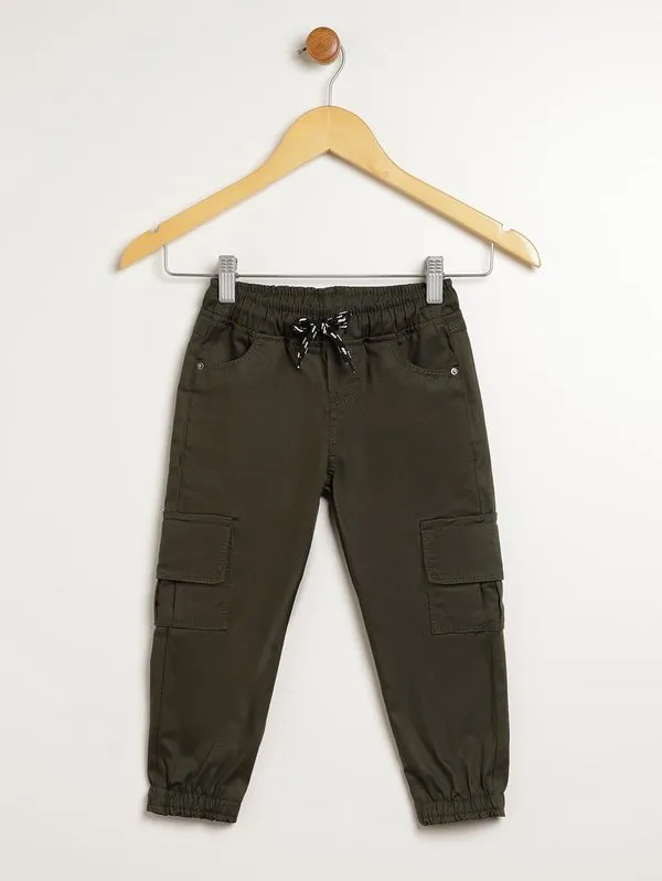 Calça Sarja Jogger Infantil Para Menino - VERDE 3