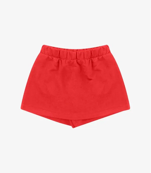 Shorts Saia Moletom Rovi Kids Vermelho 16