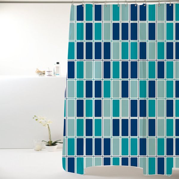 Cortina Box Peva 1.80X1.60M Pastilhado Azul 818916