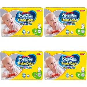 Kit 4 Fraldas Calça Dia&Noite MamyPoko "P" c/46 Unidades cada