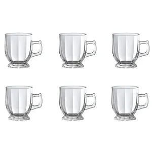 Conjunto de Xícaras Chá 160ml Astra Vidro Transparente 6 Peças JGCH056TR - Hauskraft
