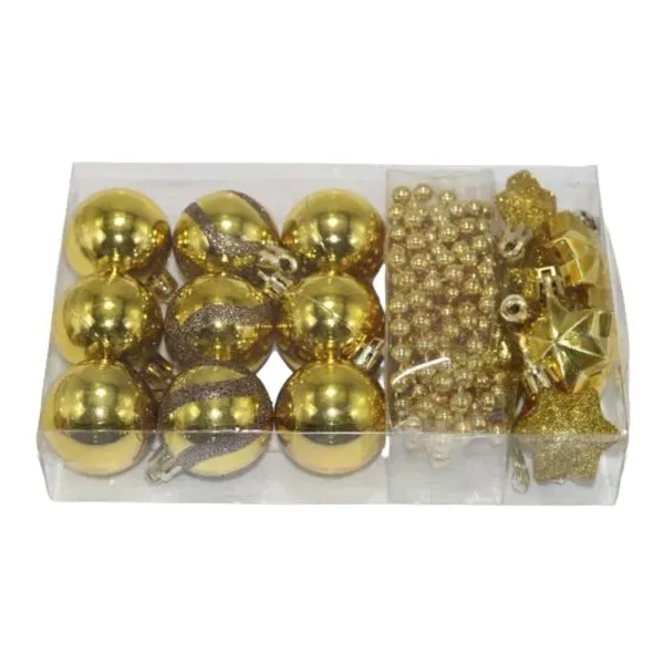 Kit Enfeite Para Árvore De Natal Global 18 Peças 4cm (MP)