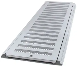 Grelha e Porta Grelha de Alumínio Reciclado com Tela CJ2050CTE 20x50cm Prata Água Mais Grelha e Porta Grelha Alumínio com Tela CJ2050CTE 20x50cm Prata Água Mais