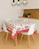 Toalha de Mesa Quadrada Térmica Salehtex Estampada Vermelha UN