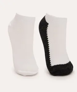 kit de 2 pares de meias cano baixo infantis chumbo 34-36