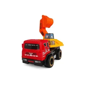 Caminhão Escavadeira de Brinquedo Mini Veículo Construção Braço Articulado Vermelho Draik Mini Caminhão Escavadeira de Brinquedo Braço Articulado Vermelho Draik