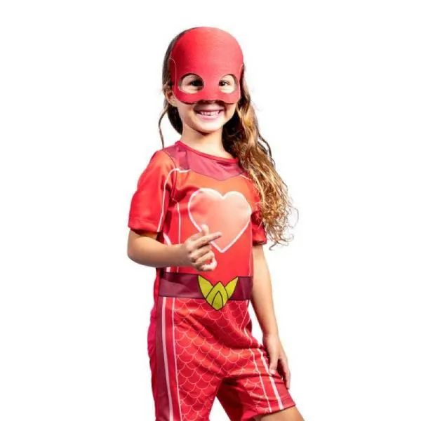 Fantasia Infantil Super Sereia Luccas Neto com Capa Mascara G