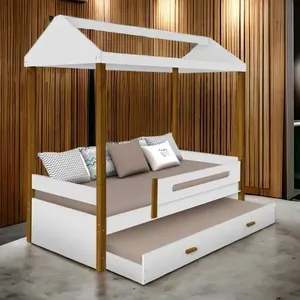 Cama Casa Solt. Lara Branco/mel C/ Aux. E 02 Colchões