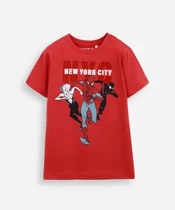 camiseta infantil de algodão homem aranha vermelha 6